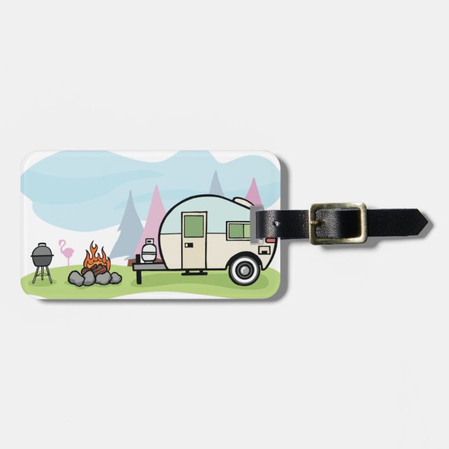 Vintage Style Camper Luggage Tags (Front Horizontal)