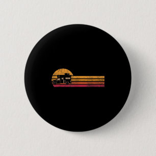 Vintage Style Camper Van Silhouette Retro Camping  6 Cm Round Badge