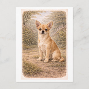 Vintage-Style Chihuahua Postcard