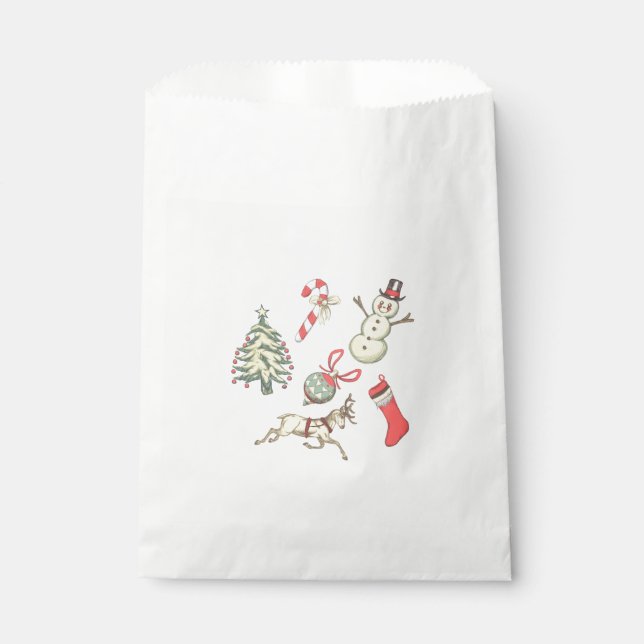 Vintage Style Christmas Favour Bags (Front)
