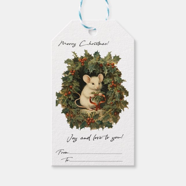 Vintage Style Christmas  Gift Tags (Front)