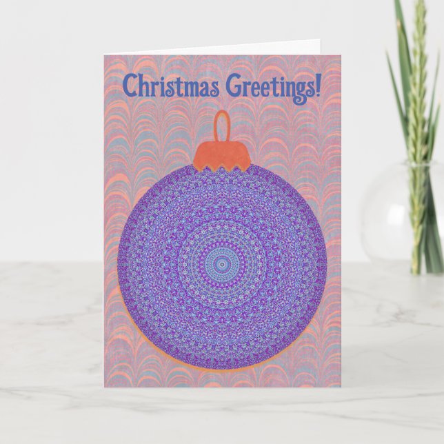Vintage Style Christmas Ornament Card (Front)