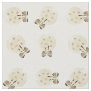 Vintage Style Christmas Ornament Watercolor Fabric