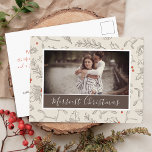 Vintage Style Christmas Photo Filter Postcard<br><div class="desc">Vintage style Christmas postcard features your favourite photo with a filter applied and a script word "Merriest Christmas". On the back of the postcard,  the text can be customised or deleted for a handwritten message. Email me @ JMR_Designs@yahoo.com if you need assistance or have any special requests.</div>
