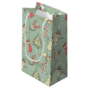 Vintage Style Christmas Small Gift Bag