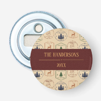 Vintage Style Christmas Stamp Bottle Opener
