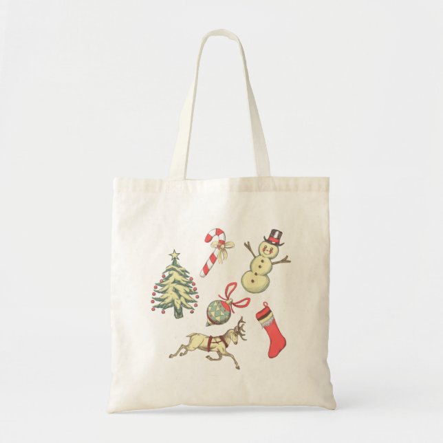 Vintage Style Christmas Tote Bag (Front)