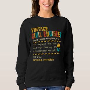 Vintage Style Civil Engineer Noun   Civil Engineer Sweatshirt