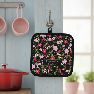 Vintage Style Colourful Flower Pattern Pot Holder