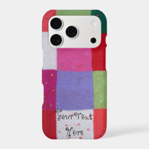 vintage style colourful knitted patchwork