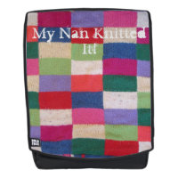 vintage style colourful knitted patchwork squares