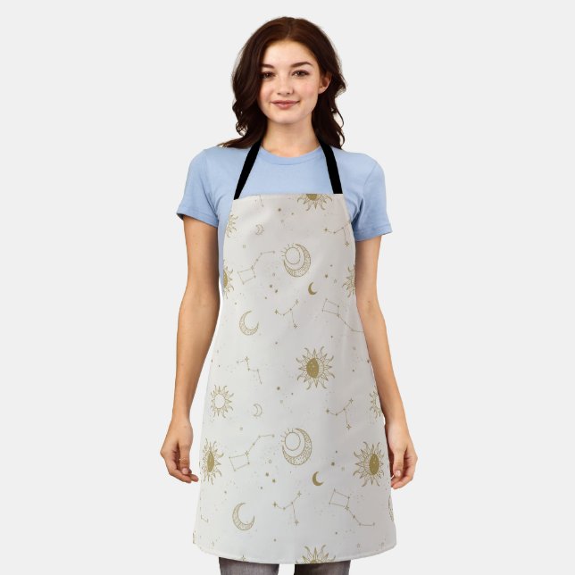 Vintage Style Constellation Pattern Apron (Worn)