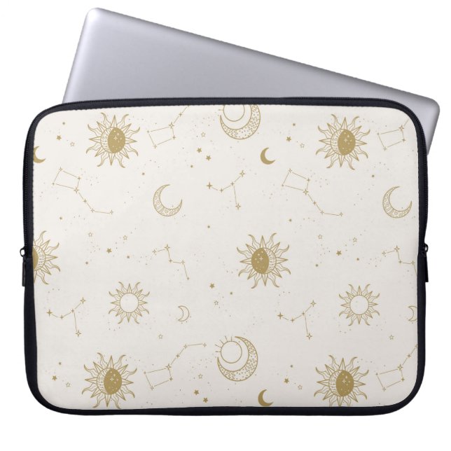 Vintage Style Constellation Pattern Laptop Sleeve (Front)