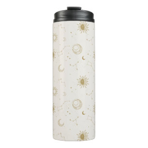 Vintage Style Constellation Pattern Thermal Tumbler