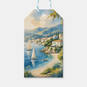 Vintage Style Cote D'Azur French Travel  Gift Tags