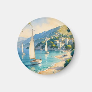 Vintage Style Cote D'Azur French Travel Magnet
