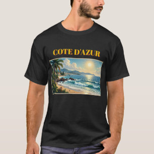 Vintage Style Cote D'Azur French Travel T-Shirt