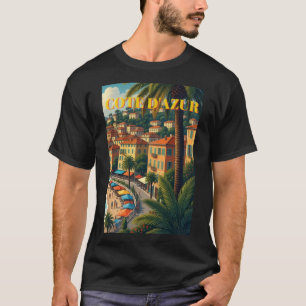 Vintage Style Cote D'Azur French Travel T-Shirt
