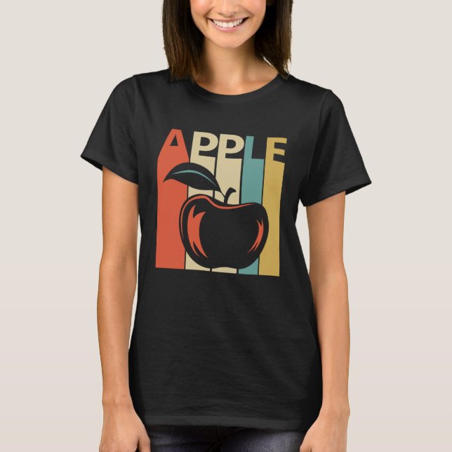 Vintage style Cute Apple Fruit T-Shirt (Front)