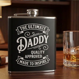 Vintage Style Daddy Approved Flask