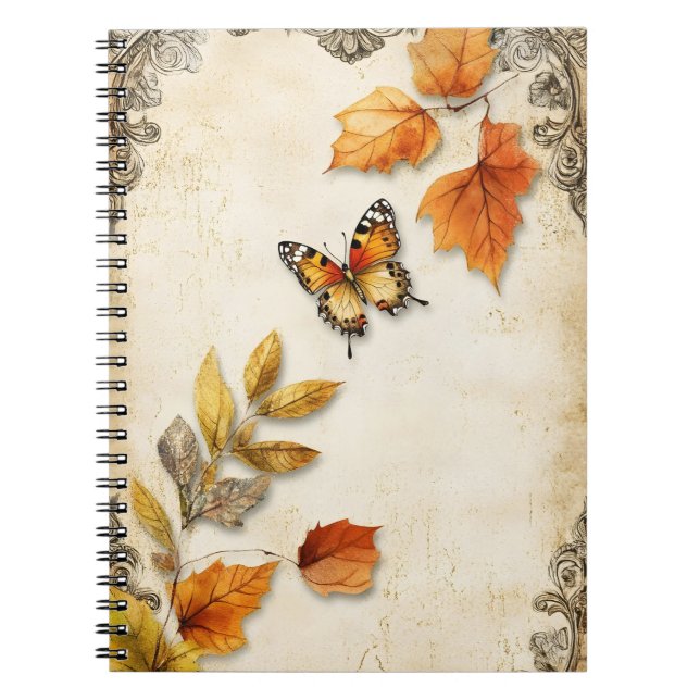  vintage style depicting autumn notebook (Front)