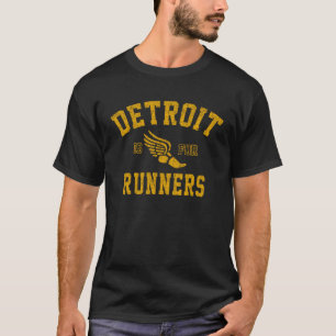 Vintage Style Detroit Michigan is For Runners T-Shirt