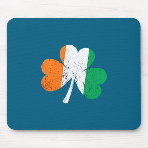 Vintage Style Distress Ireland Flag, Irish Shamroc Mouse Pad