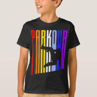 Vintage Style Distressed Parkour Retro Silhouette
