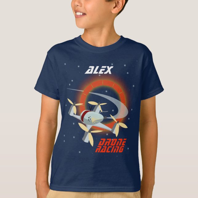 Vintage-style Drone Racing T-Shirt (Front)