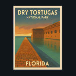 Vintage Style Dry Tortugas National Park Florida Postcard<br><div class="desc">Discover the remote beauty of Dry Tortugas National Park with this vintage travel-inspired postcard. Featuring historic Fort Jefferson, turquoise waters, and sunset skies, it captures the adventurous spirit of this hidden gem in the Gulf of Mexico. Perfect for national park lovers, ocean explorers, and fans of classic retro travel aesthetics....</div>