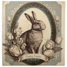 Vintage Style Easter Spring Bunny Napkins