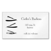 Vintage style elegant barber shop business card