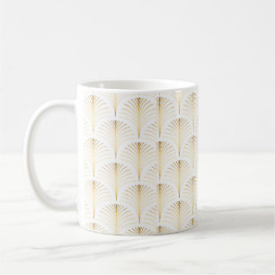 Vintage style elegant floral art deco repeat fan p coffee mug