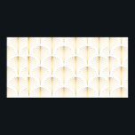 Vintage style elegant floral art deco repeat fan p poster<br><div class="desc">Vintage style elegant floral art deco repeat fan pattern/stylised palm leaf in golden metallic gradient on light background. Seamless art deco fan pattern.</div>