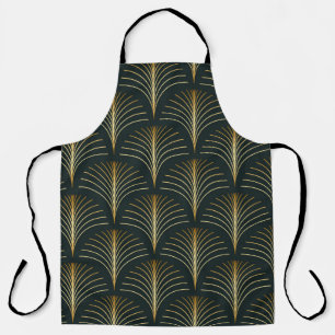 Vintage style elegant seamless art deco repeat fan apron