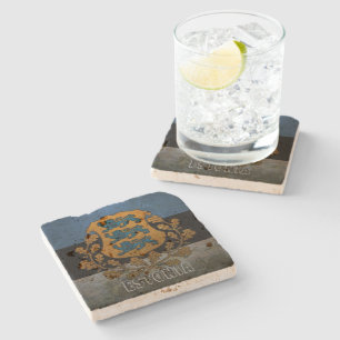 Vintage Style Estonia Stone Coaster! Stone Coaster