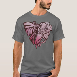 Vintage Style Fairy Garden Rose  T-Shirt