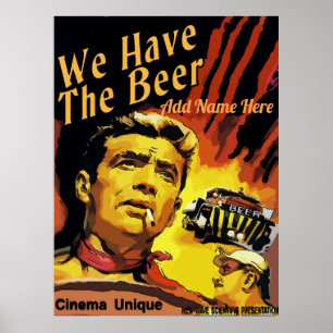 Vintage Style Fake Cinema, edit text Poster