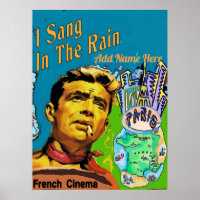 Vintage Style Fake Cinema Sang Rain, edit text