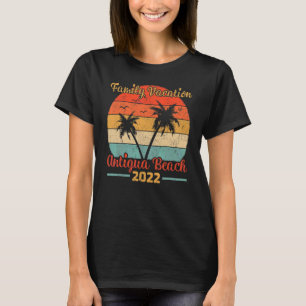 Vintage Style Family Vacation 2022 Caribbean Antig T-Shirt