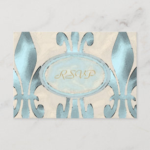 Vintage Style Fleur de Lis RSVP Card