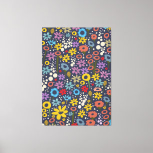 Vintage style Floral pattern Canvas Print