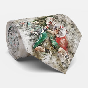 Vintage Style Football Patriotic Neck Tie