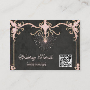 Vintage style frame with intricate floral designs enclosure card