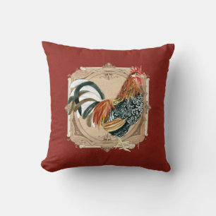 Vintage Style French Country Rustic Barn Rooster Cushion