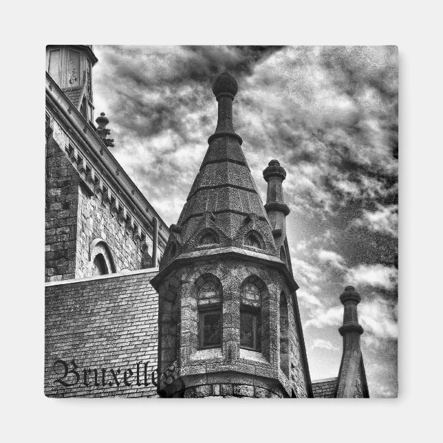 Vintage style gothic church magnet (Front)