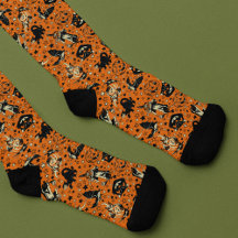 Vintage Style Halloween Graphics Orange and Black