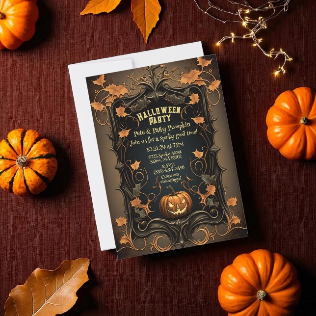 Vintage Style Halloween Invitation - Customisable (Creator Uploaded)