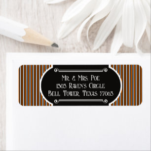 Vintage Style Halloween Orange & Black Stripe