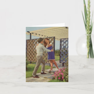 Vintage-Style "Happy Couple" Note Card